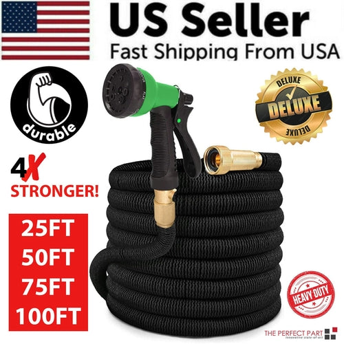 4X Stronger Deluxe Expandable Flexible Garden Hose Water Hose 25, 50,