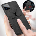 Magnetic Cloth Texture Deer Case for iPhone 14 13 12 11 Pro XS MAX XR X 6 7 8 Plus Built-in Magnet Soft TPU Back Cover