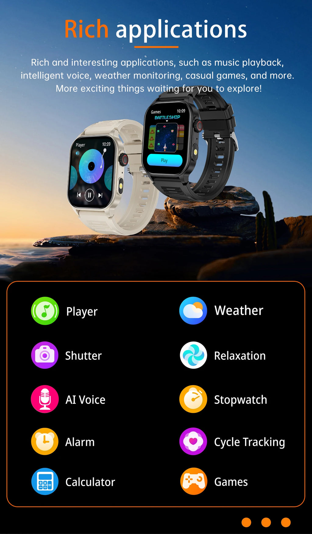 LIGE New Men Smart Watch Flashlight 2.01" HD Large Screen AI Voice Bluetooth Call Sport Watches Health Monitor Smartwatch Women