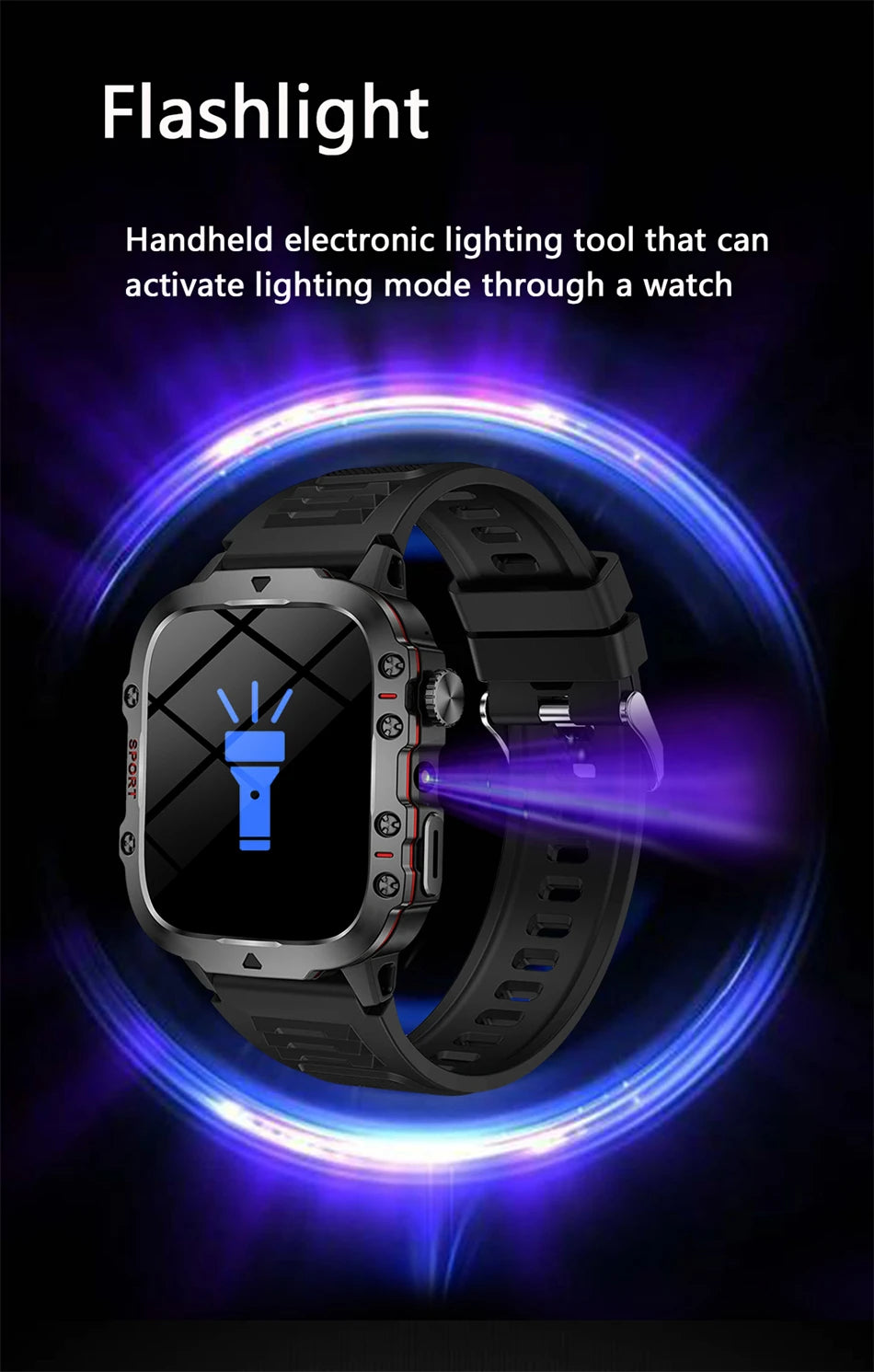 For Xiaomi Military 1.96 "HD screen GPS Smartwatch Fitness IP68 Waterproof 100+Sport Tracker Bluetooth call SmartWatch 2025 New